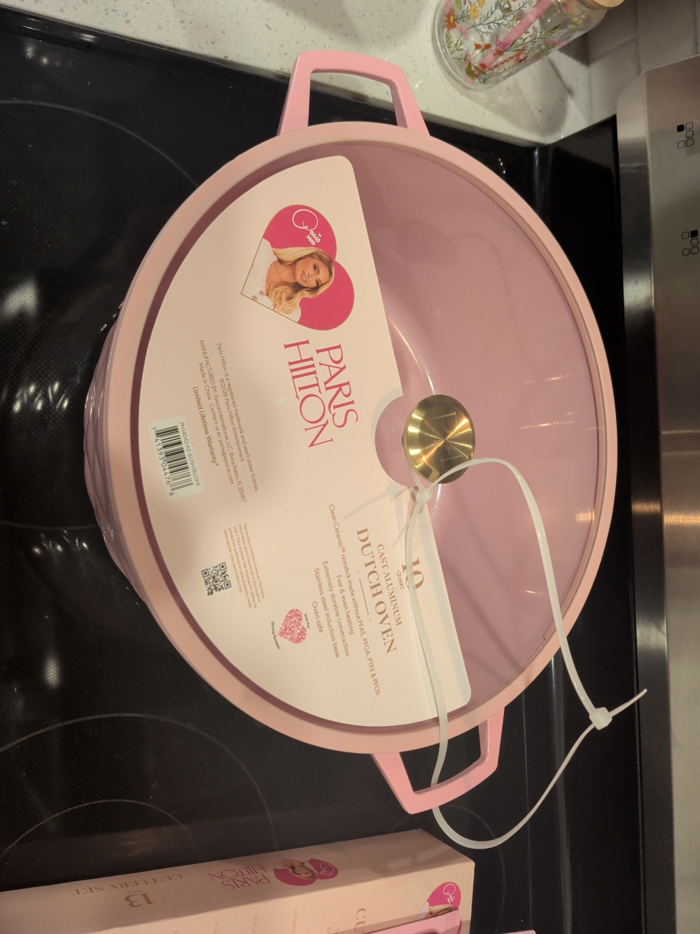 Paris Hilton Pink Dutch Oven with Gold Knob